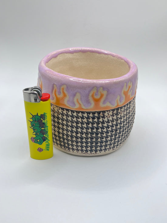 Lunar Pink Flame Vessel - Medium